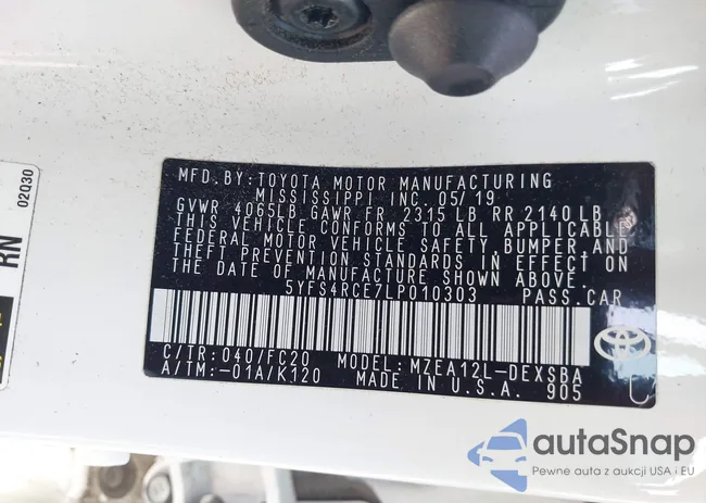 5YFS4RCE7LP010303: 42480955