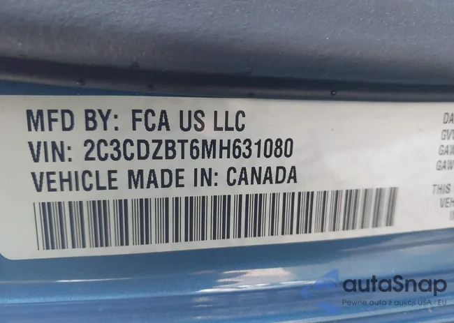 2C3CDZBT6MH631080: 42480385