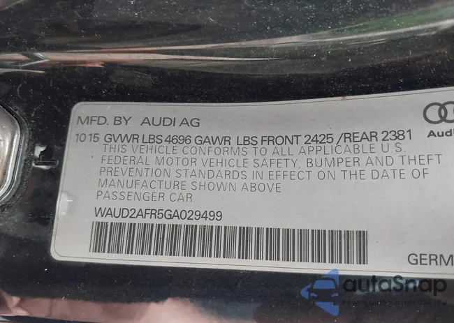 WAUD2AFR5GA029499: 42480497