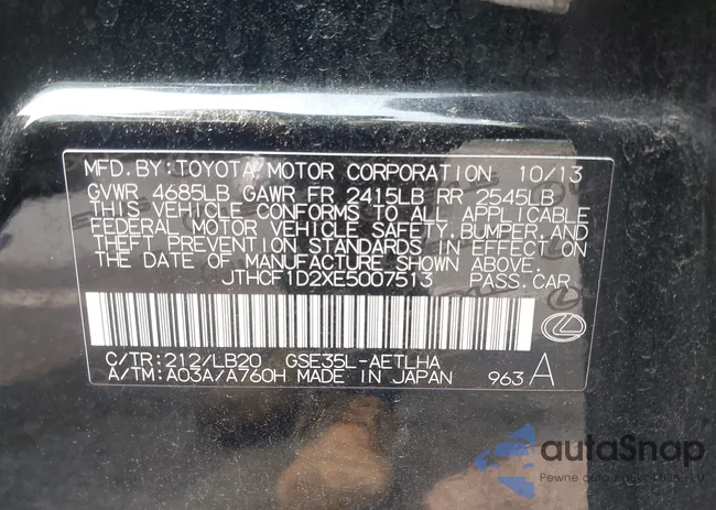 JTHCF1D2XE5007513: 42480606