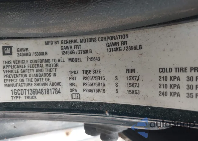 1GCDT136048181784: 42481858