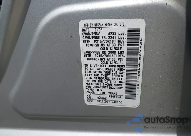 JN8AS58T49W323332: 42482009