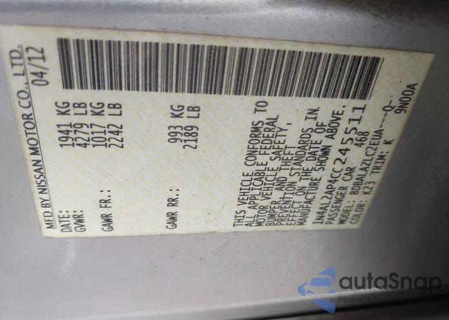 1N4AL2AP4CC245511: 42482040