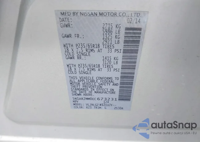 5N1AR2MM0EC673231: 42482133