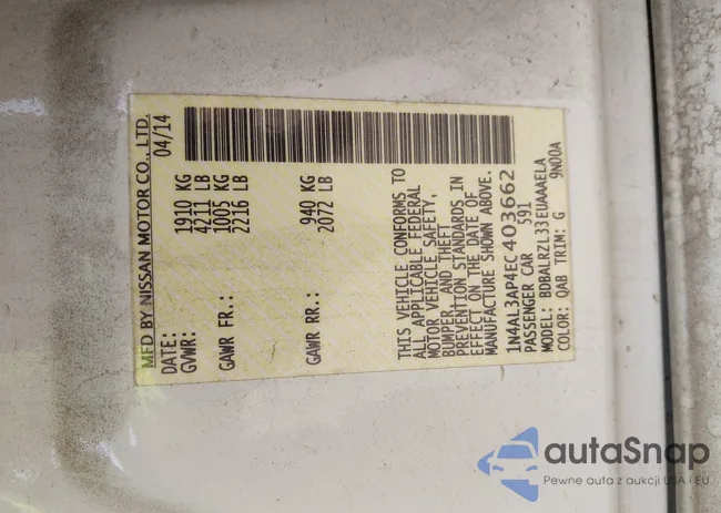 1N4AL3AP4EC403662: 42482142