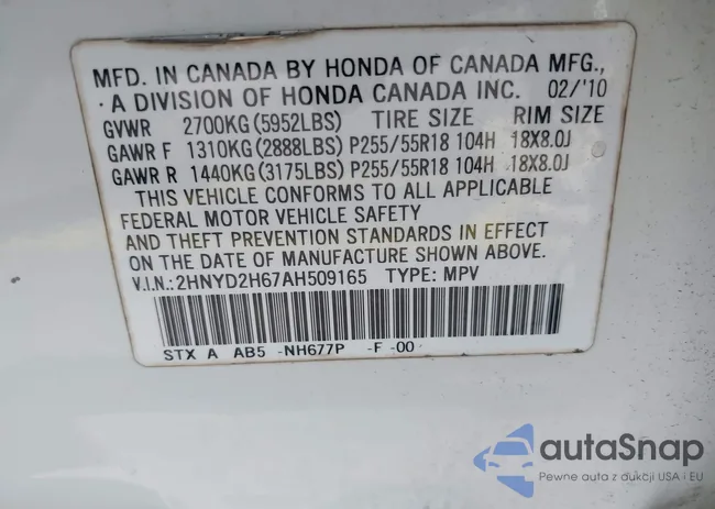 2HNYD2H67AH509165: 42482308