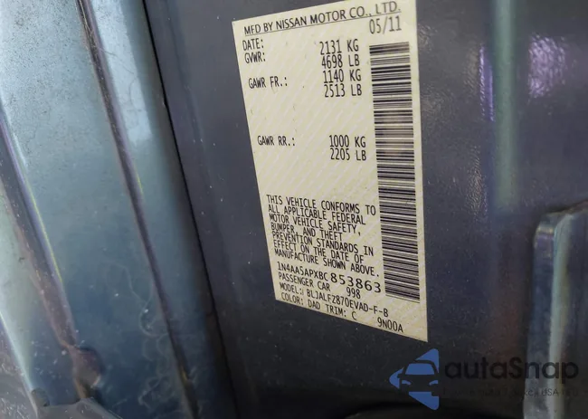 1N4AA5APXBC853863: 42481318