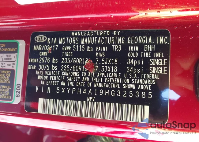 5XYPH4A19HG325385: 42481705