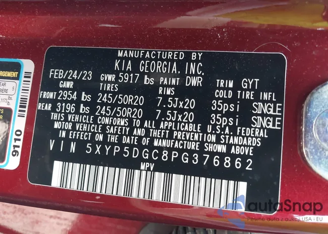 5XYP5DGC8PG376862: 42481710