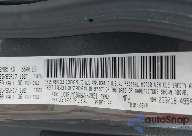 1C4PJMCB6GW367931: 42482796