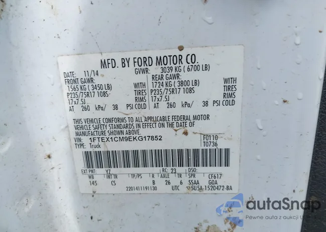 1FTEX1CM9EKG17852: 42483032