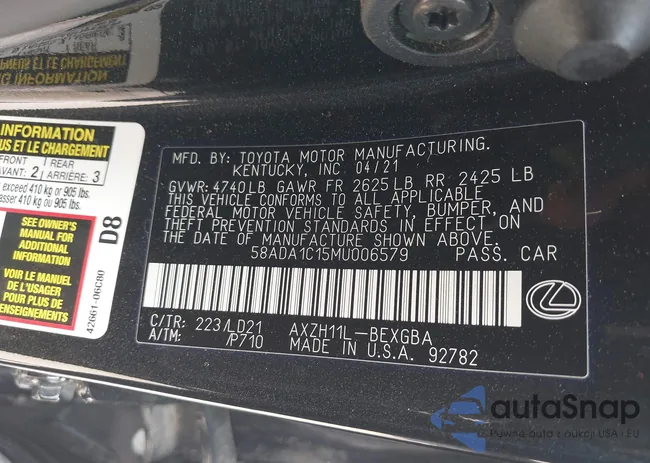 58ADA1C15MU006579: 42483137