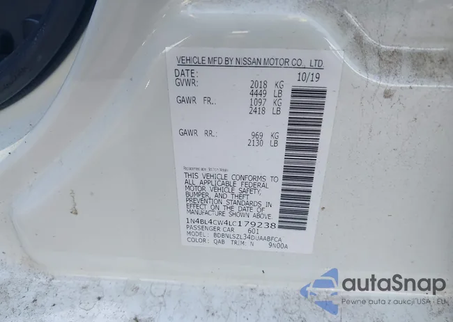 1N4BL4CW4LC179238: 42482433