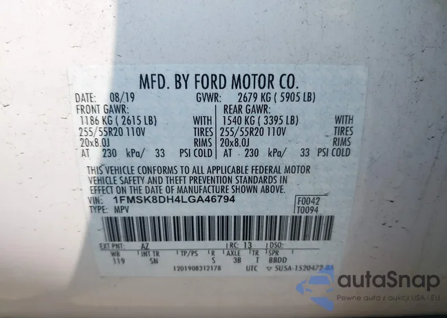 1FMSK8DH4LGA46794: 42482509