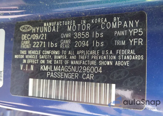 KMHLM4AG5NU296004: 42483827