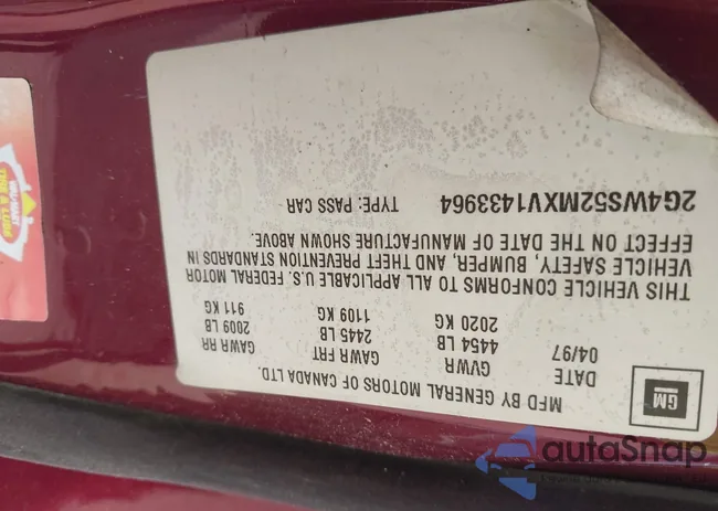 2G4WS52MXV1433964: 42483939