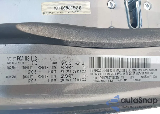 1C4NJDBB6GD756640: 42483979