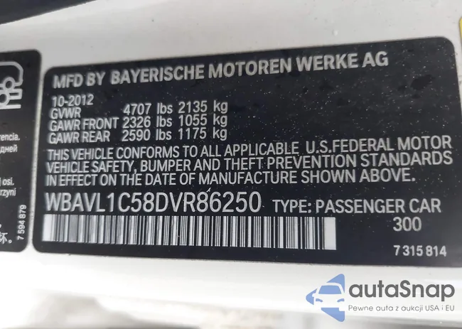 WBAVL1C58DVR86250: 42484021