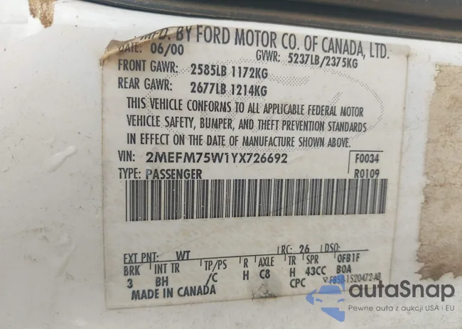 2MEFM75W1YX726692: 42484022