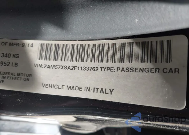 ZAM57XSA2F1133762: 42484050