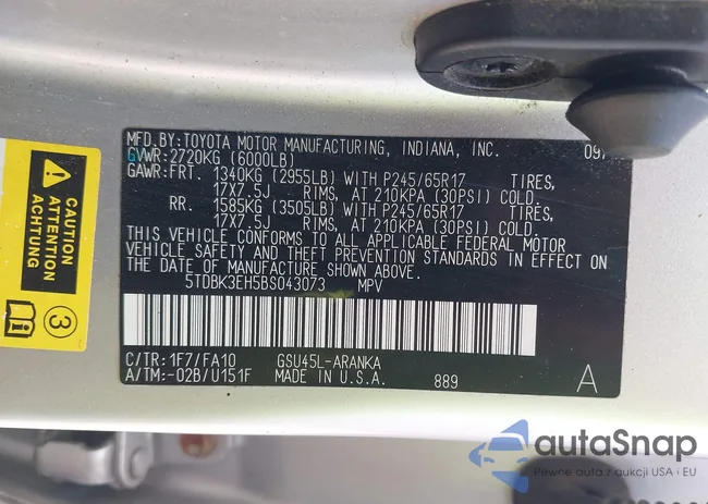 5TDBK3EH5BS043073: 42484285