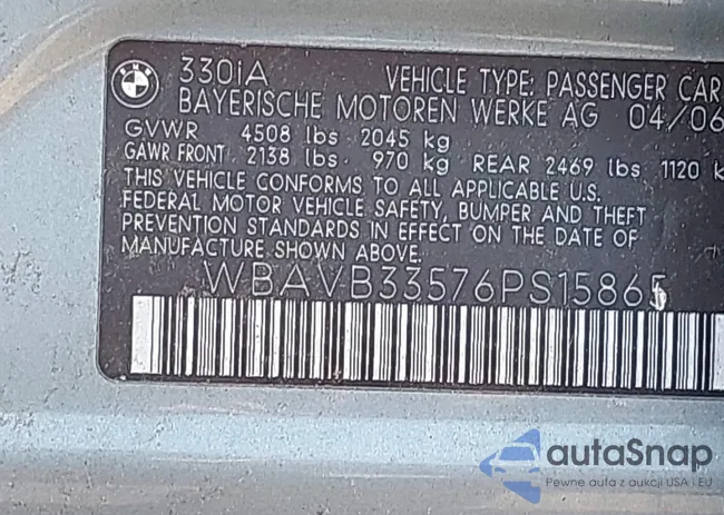 WBAVB33576PS15865: 42483337