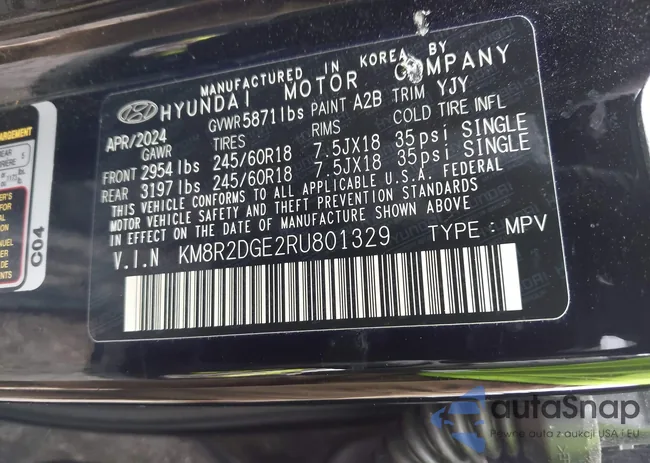 KM8R2DGE2RU801329: 42483427