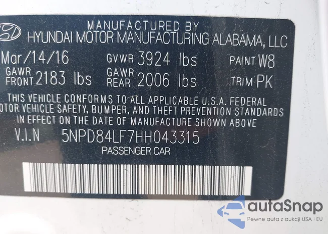 5NPD84LF7HH043315: 42483486