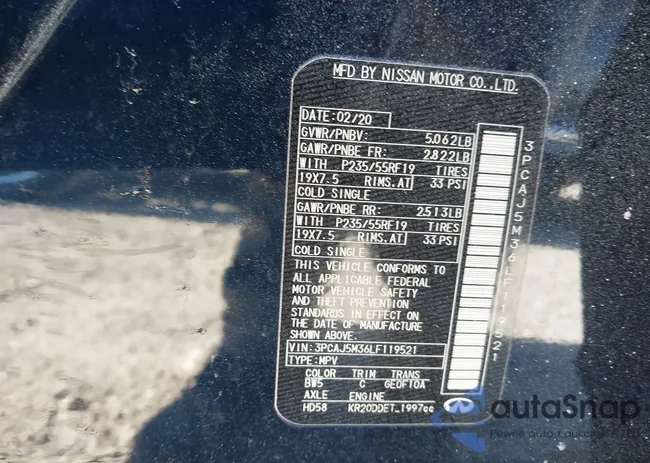 3PCAJ5M36LF119521: 42483500