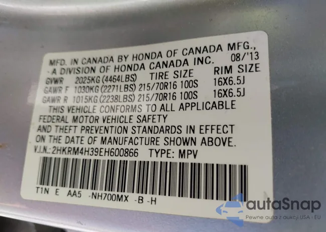 2HKRM4H39EH600866: 42483536