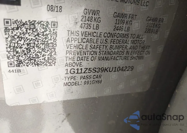 1G11Z5S39KU104229: 42483596