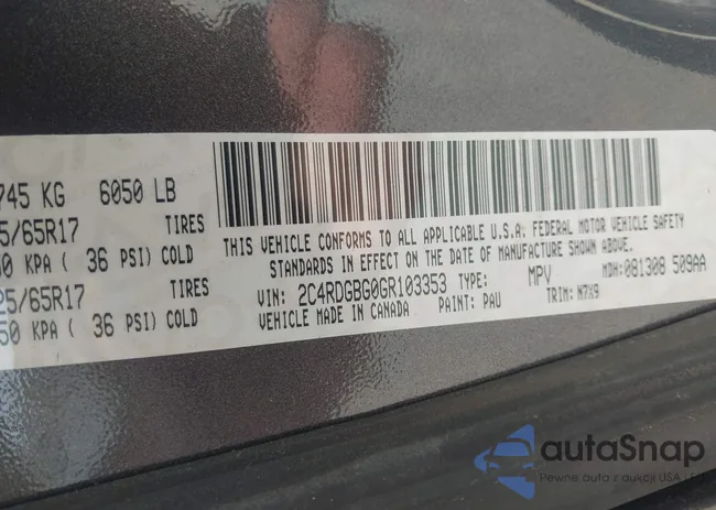 2C4RDGBG0GR103353: 42484781