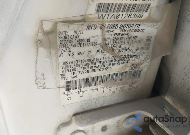 1FT7W2B65BEC00016: 42484787