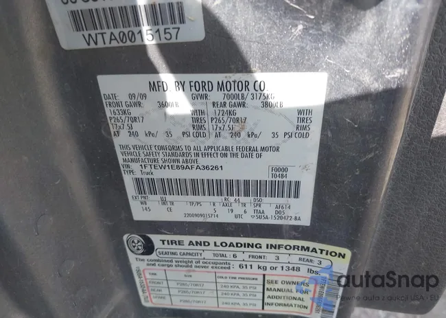 1FTEW1E89AFA36261: 42484791