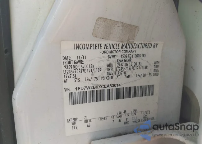 1FD7W2B6XCEA83014: 42484840