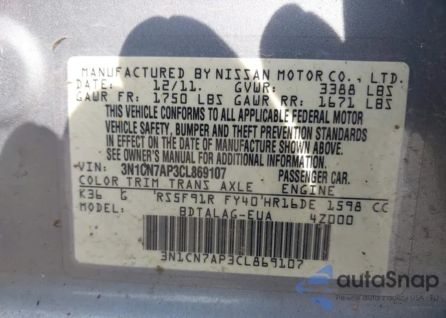 3N1CN7AP3CL869107: 42484979