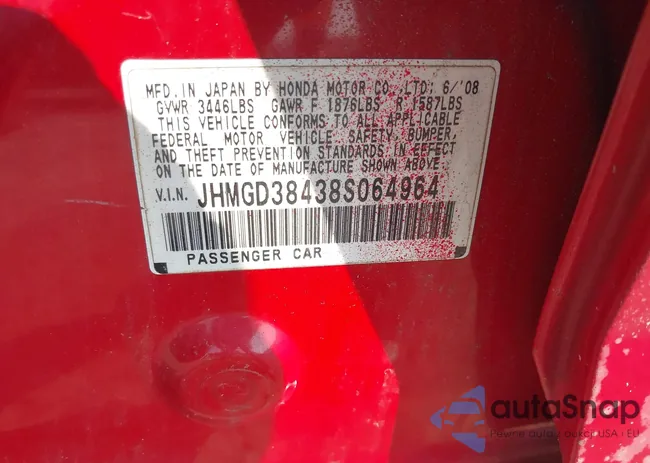 JHMGD38438S064964: 42485025