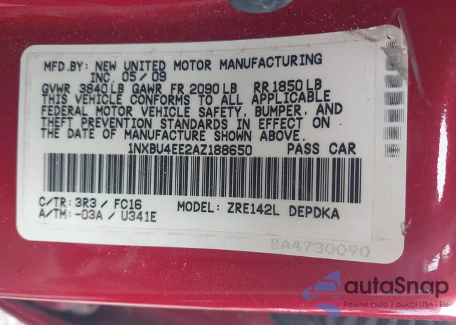 1NXBU4EE2AZ188650: 42485030