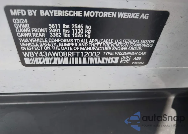 WBY43AW08RFT12002: 42485146