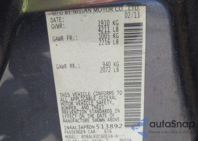 1N4AL3AP8DN513892: 42484574