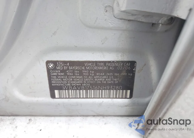 WBAVB17516NH93280: 42484601