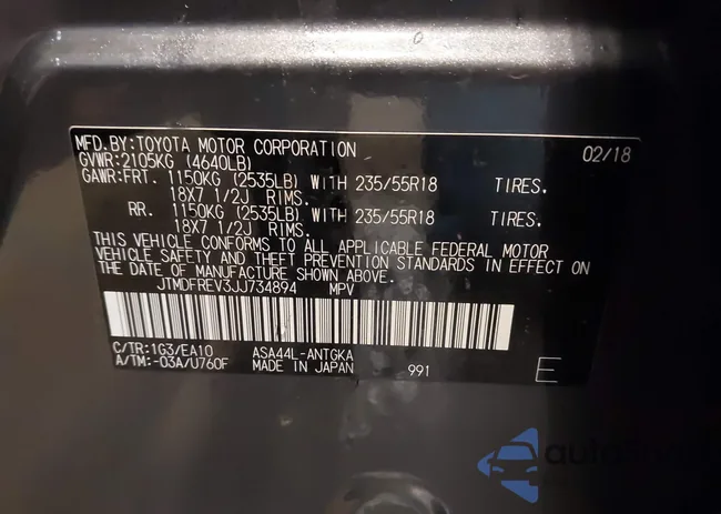 JTMDFREV3JJ734894: 42484643