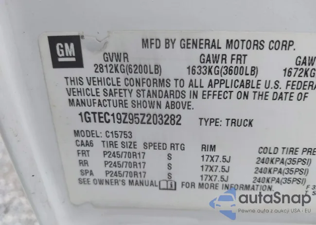 1GTEC19Z95Z203282: 42485807