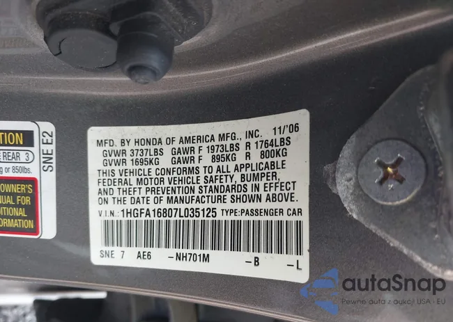 1HGFA16807L035125: 42485979