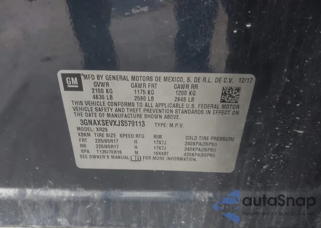 3GNAXSEVXJS579113: 42486181