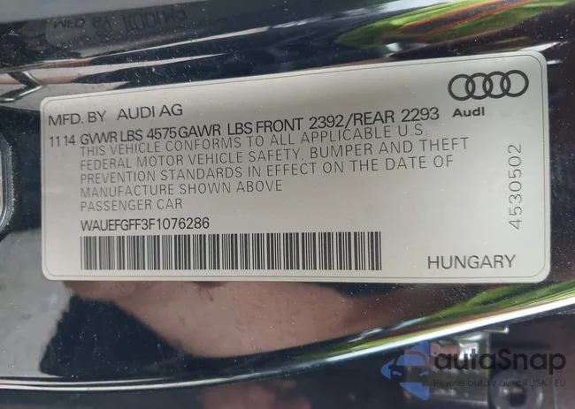 WAUEFGFF3F1076286: 42486815