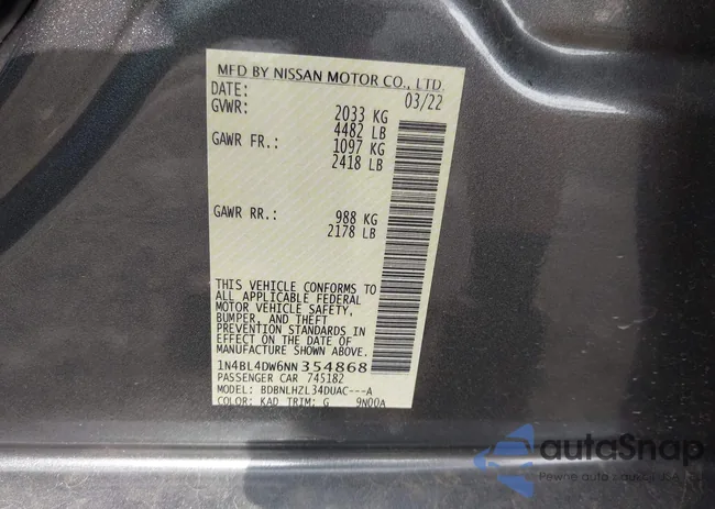 1N4BL4DW6NN354868: 42487031