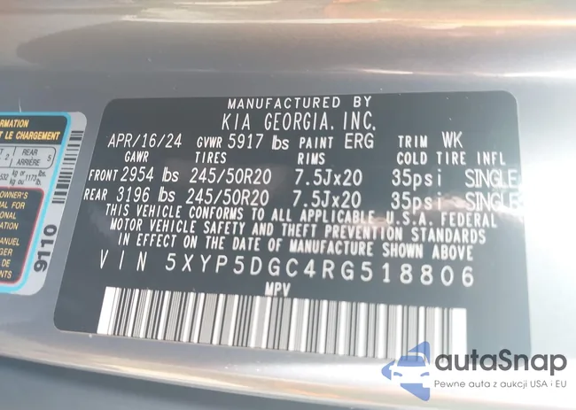 5XYP5DGC4RG518806: 42487267