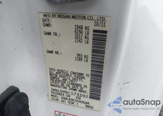 1N4AL2EP6CC173592: 42487271