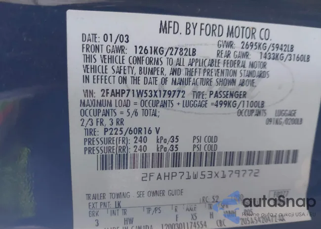 2FAHP71W53X179772: 42486463